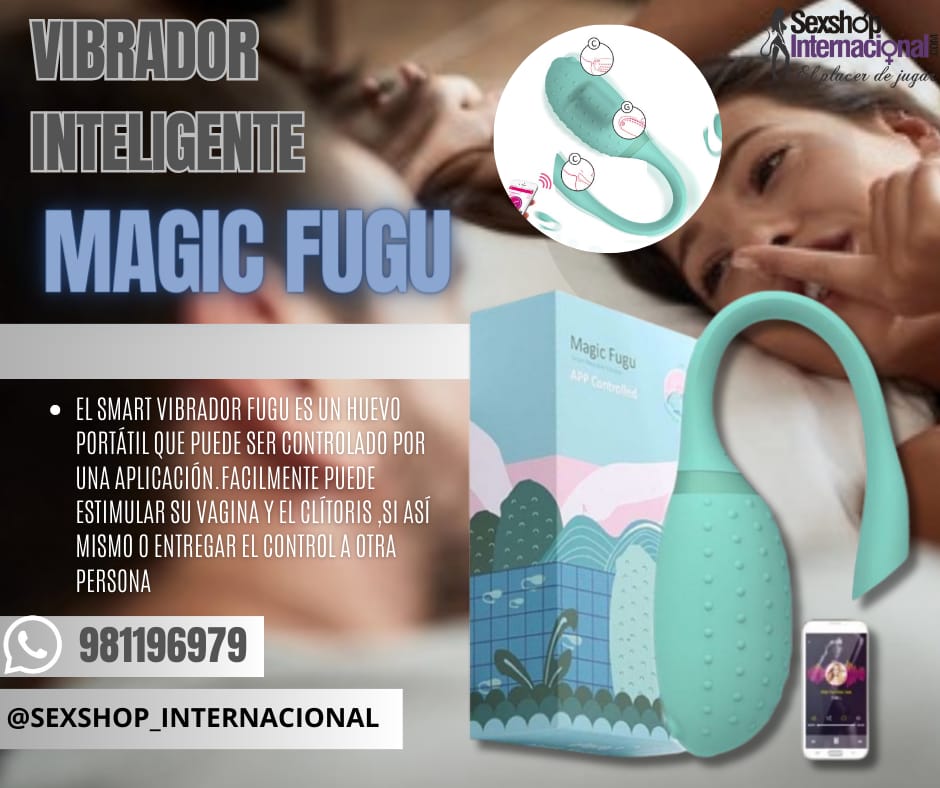 VIBRADOR SOFISTICADO-DOBLE ESTIMULACION-MAGIC FUGU-DE A PLICACION-SEXSHOP LIMA 971890151 